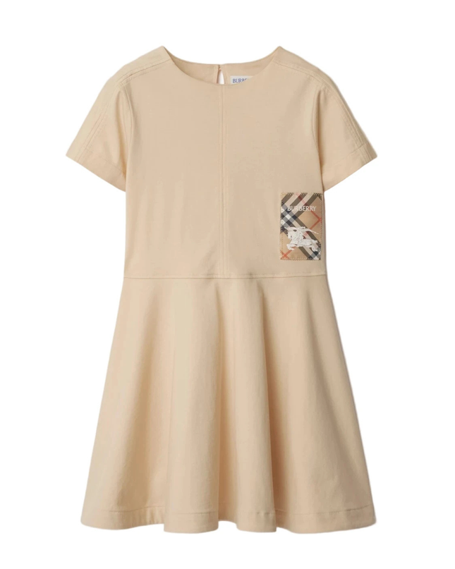 Kids Atelier-Burberry-Check Label Cotton Dress