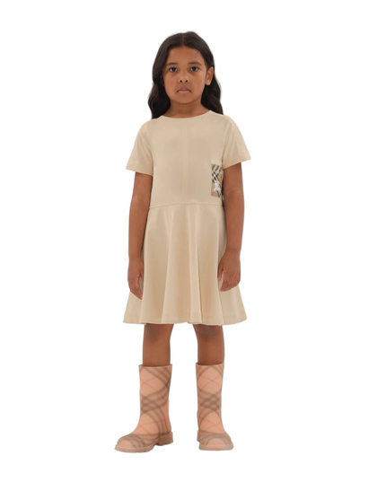 Kids Atelier-Burberry-Check Label Cotton Dress