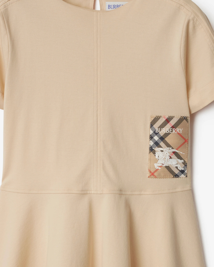 Kids Atelier-Burberry-Check Label Cotton Dress