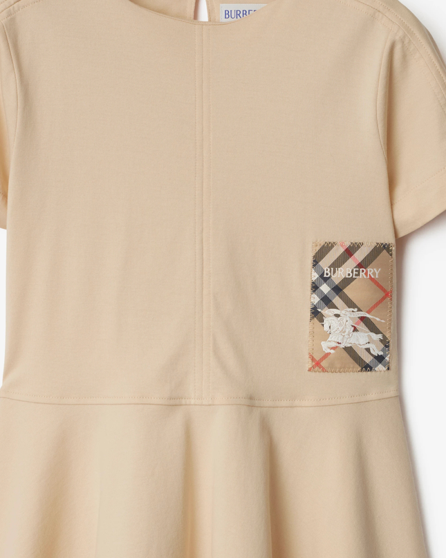 Kids Atelier-Burberry-Check Label Cotton Dress