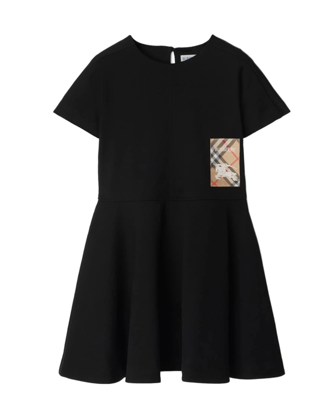 Kids Atelier-Burberry-Check Label Cotton Dress
