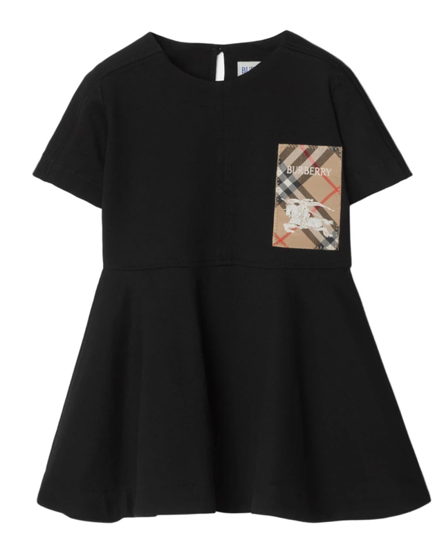 Kids Atelier-Burberry-Black Riley dress