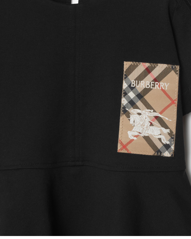 Kids Atelier-Burberry-Black Riley dress