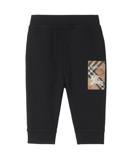 Kids Atelier-Burberry-Jackson Label Cotton Jogging Pants