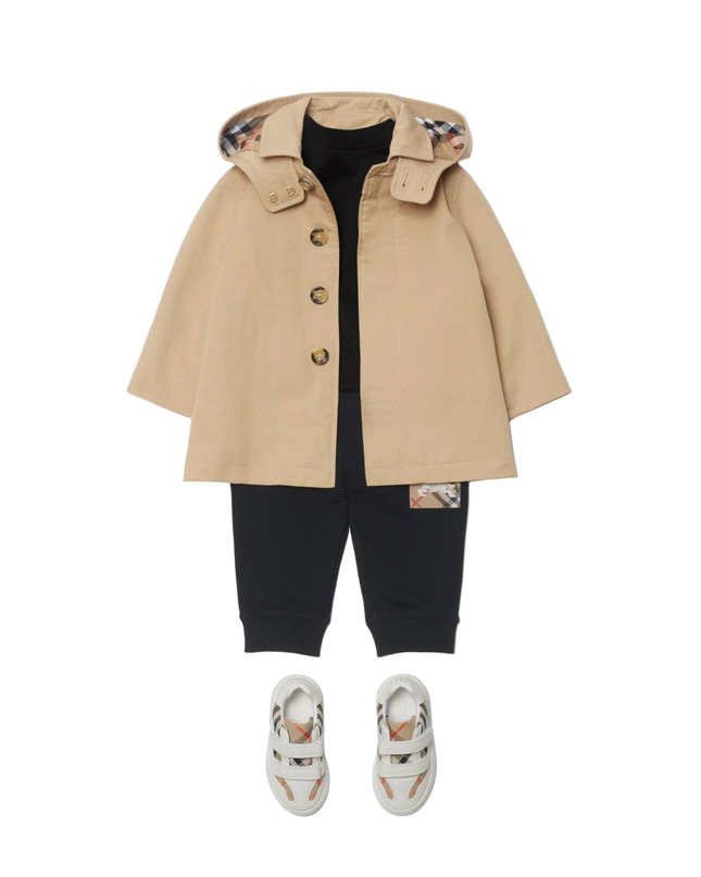 Kids Atelier-Burberry-Jackson Label Cotton Jogging Pants