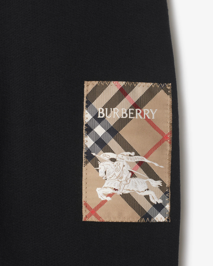 Kids Atelier-Burberry-Jackson Label Cotton Jogging Pants
