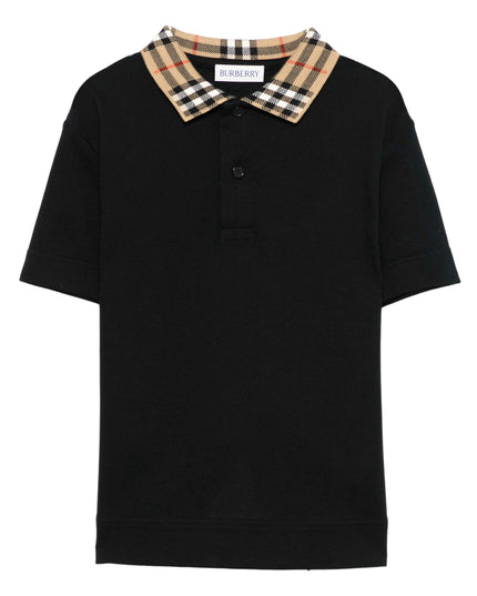 kidsatelier-burberry-Check-Collar-Cotton-Polo-Shirt