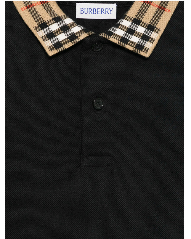 kidsatelier-burberry-Check-Collar-Cotton-Polo-Shirt