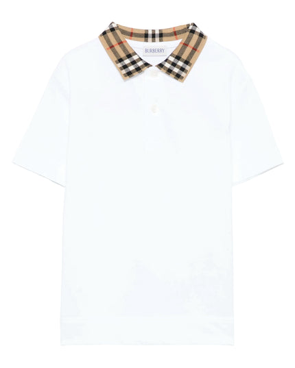 kidsatelier-burberry-Check-Collar-Cotton-Polo-Shirt