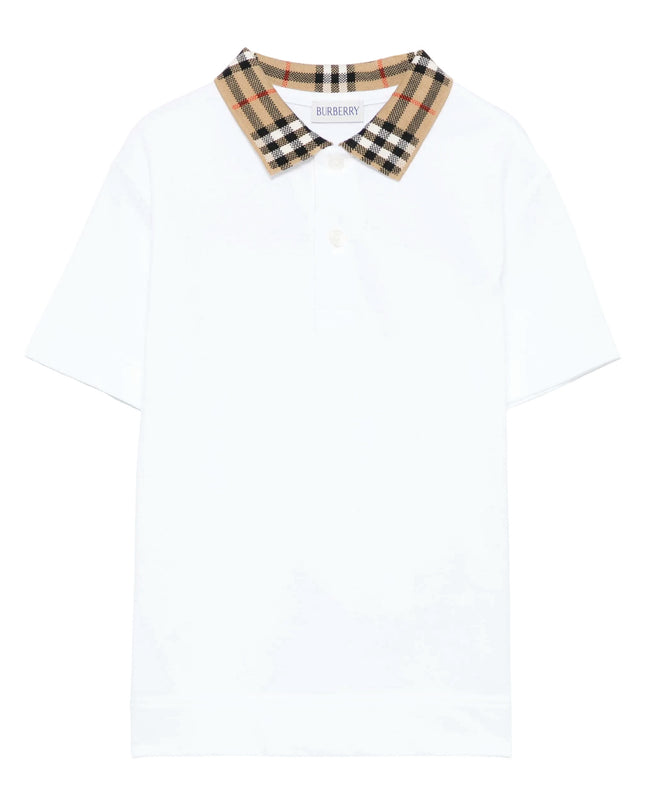 kidsatelier-burberry-Check-Collar-Cotton-Polo-Shirt