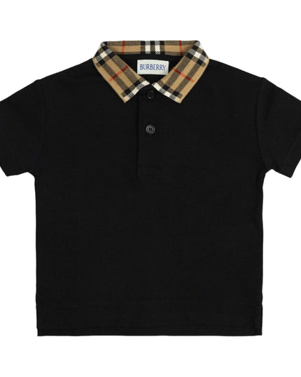 kidsatelier-burberry-Check-Collar-Cotton-Polo-Shirt