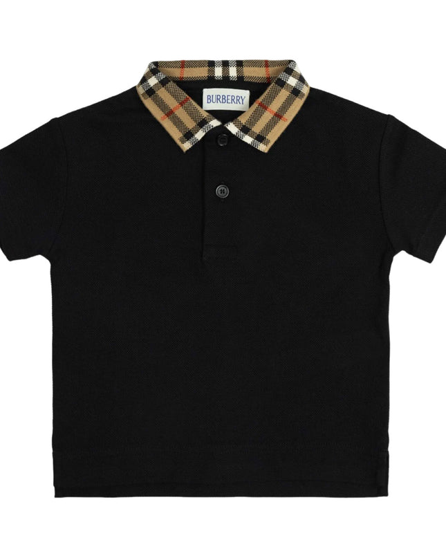 kidsatelier-burberry-Check-Collar-Cotton-Polo-Shirt