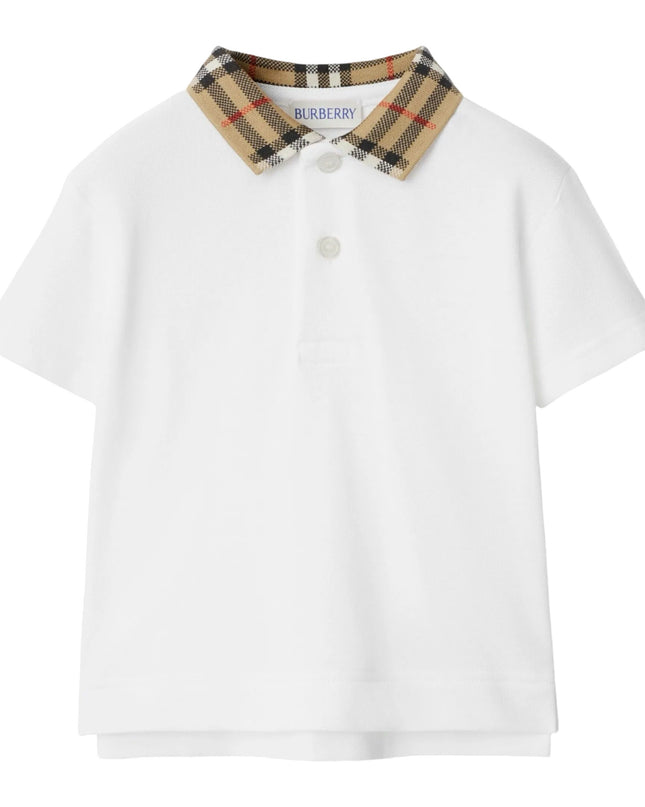 kidsatelier-burberry-Check-Collar-Cotton-Polo-Shirt