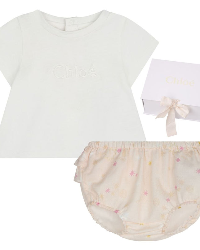 Kids Atelier-Chloe-Ivory Ruffled Outfit
