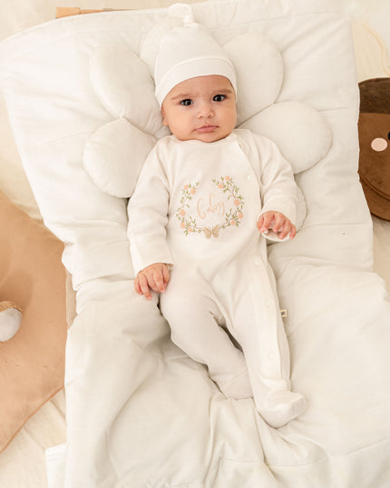 Ivory Flower Garland Outfit Set