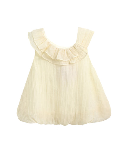 Yellow Mauve Ruffle Outfit Set