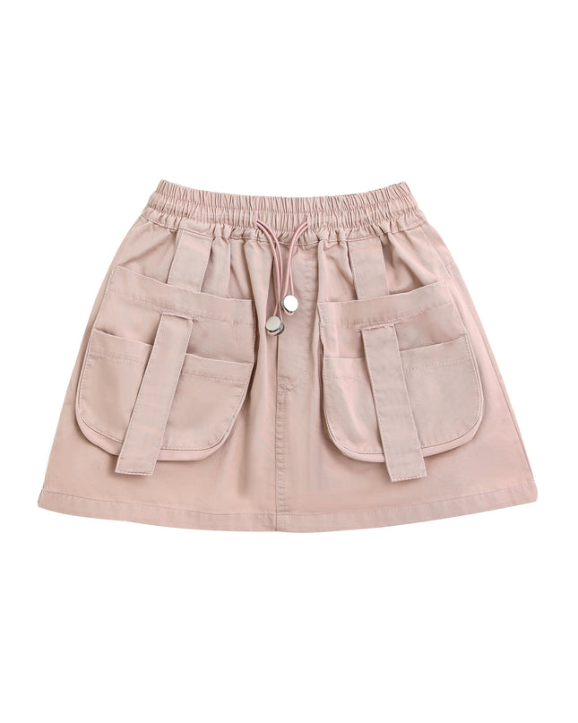 Ivory Pink Strap Bow Shorts Set
