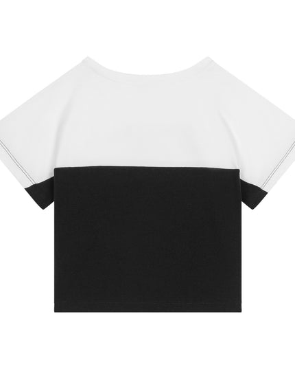 Kids Atelier-Dolce & Gabbana-Black & White Logo T-Shirt