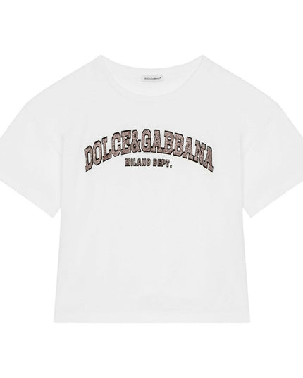 Kids Atelier-Dolce & Gabbana-White Logo T-Shirt