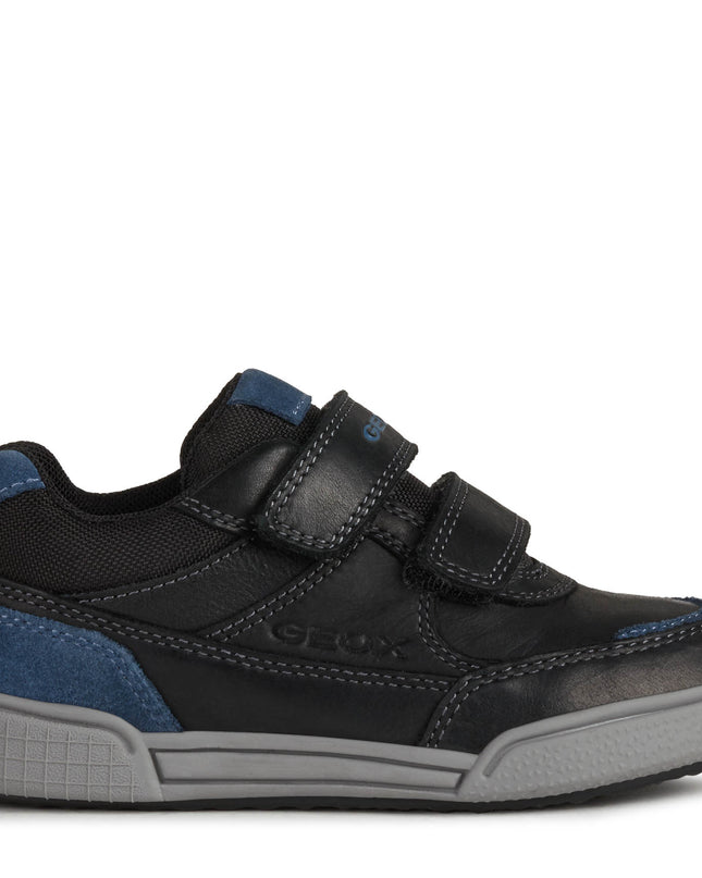 GEOX-J POSEIDO B. C - WAX LEA+NYLON-J16BCC-0CLFU-C0052 BLACK/BLUE