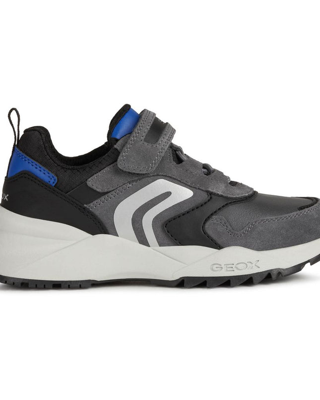 GEOX-J HEEVOK B. A - SUEDE+SYNT.LEA-J16EQA-022BC-C0071 DK GREY/ROYAL