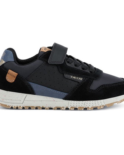 GEOX-J ALBEN B. C - REC.LEA+REC.NYL-J269EC-02H3T-C4429-BLACK/NAVY