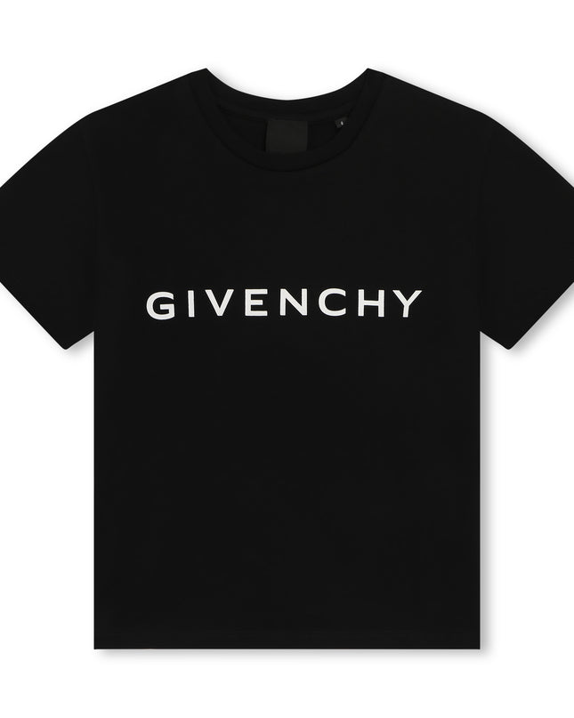 givenchy-h30074-09b-kg-Black Logo T-Shirt