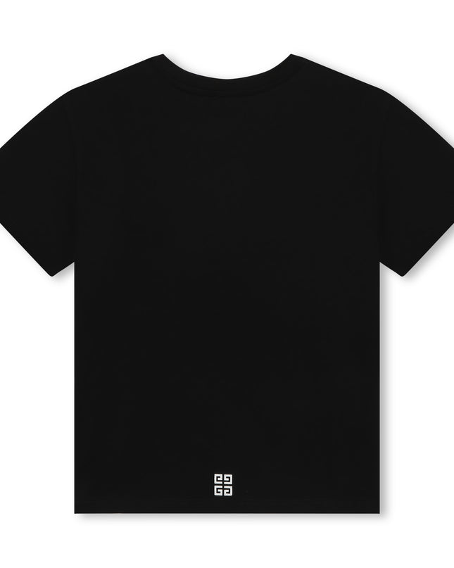 givenchy-h30074-09b-kg-Black Logo T-Shirt