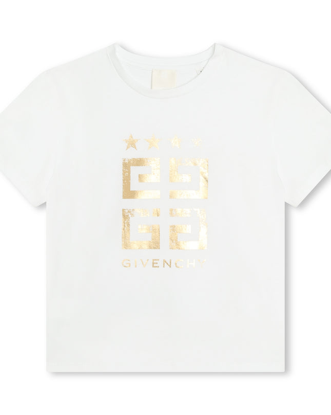 givenchy-h30084-10p-kg-White 4G Logo T-Shirt