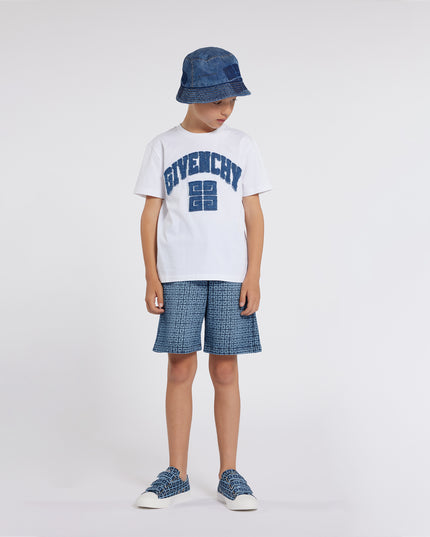 givenchy-h30133-z01-kb-Blue 4G Print Shorts