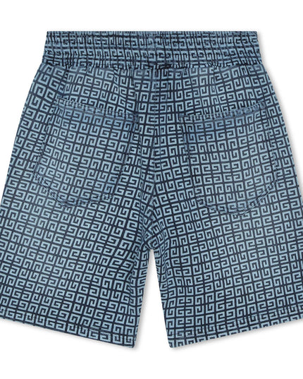 givenchy-h30133-z01-kb-Blue 4G Print Shorts