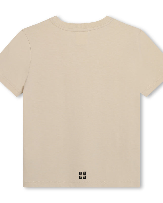 givenchy-h30160-184-kb-Beige Logo T-Shirt