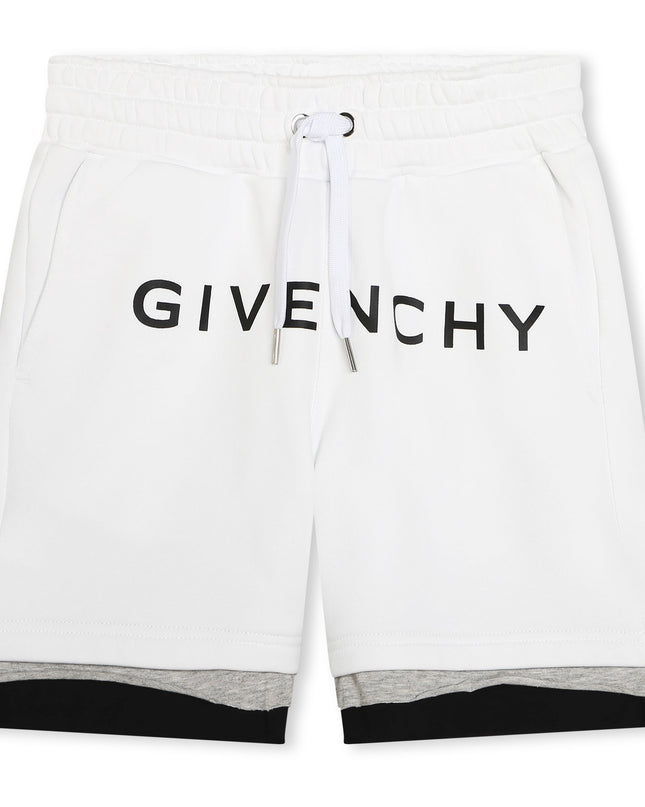 White Logo Shorts