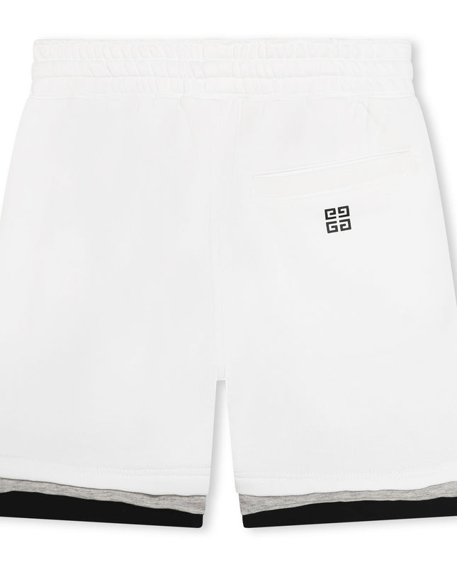 White Logo Shorts