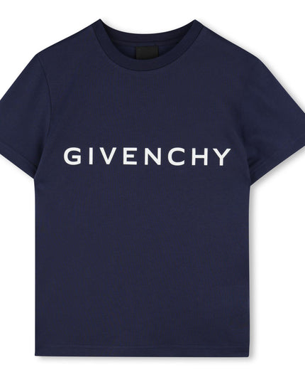 Givenchy-H30343-85T-NAVY-SHORT SLEEVES TEE-SHIRT