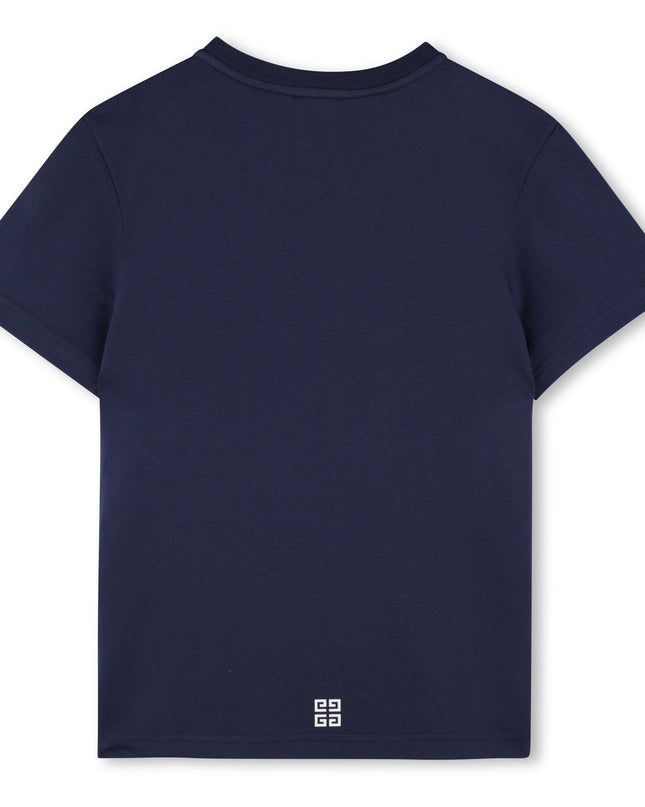 Givenchy-H30343-85T-NAVY-SHORT SLEEVES TEE-SHIRT