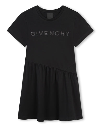 Givenchy-H30385-09B-BLACK-SHORT SLEEVED DRESS