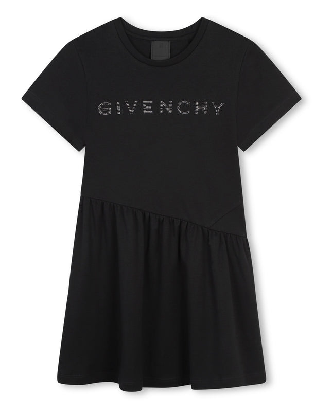 Givenchy-H30385-09B-BLACK-SHORT SLEEVED DRESS