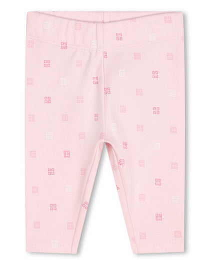 Pink Marshmallow Shirt Leggings and Hat Set