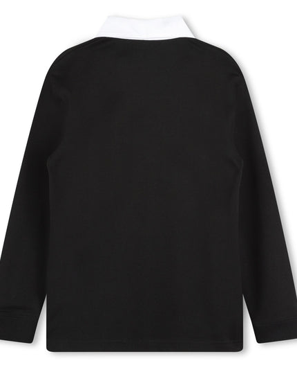 Kids Atelier-Givenchy-Black Long Sleeve Polo
