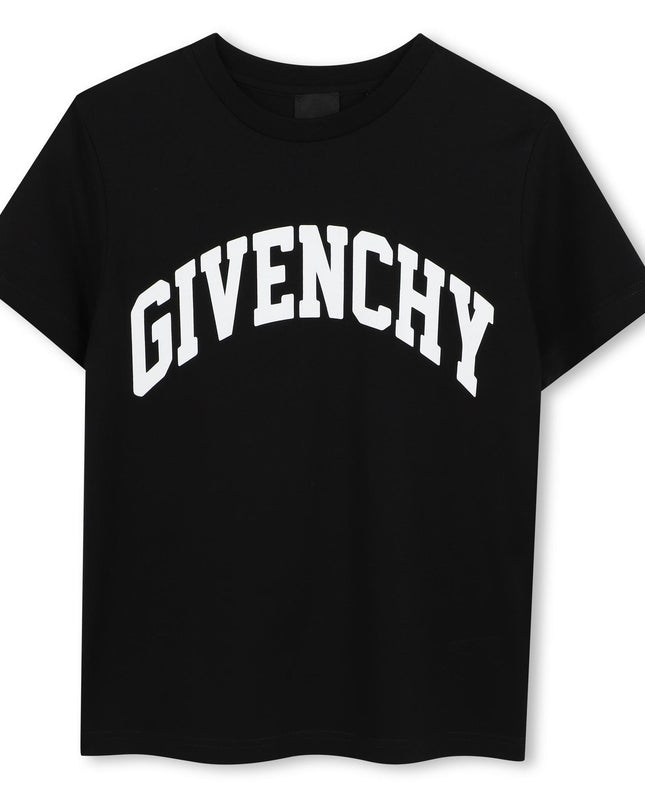 Kids Atelier-Givenchy-Black Short Sleeves T-Shirt