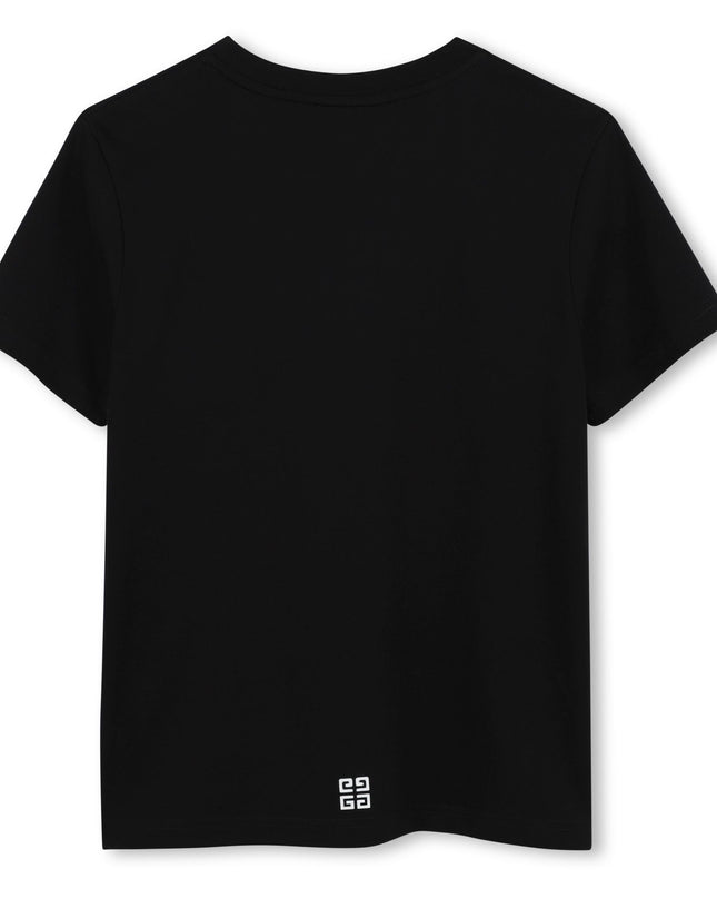 Kids Atelier-Givenchy-Black Short Sleeves T-Shirt