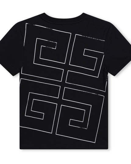 Kids Atelier-Givenchy-Black Short Sleeves T-Shirt