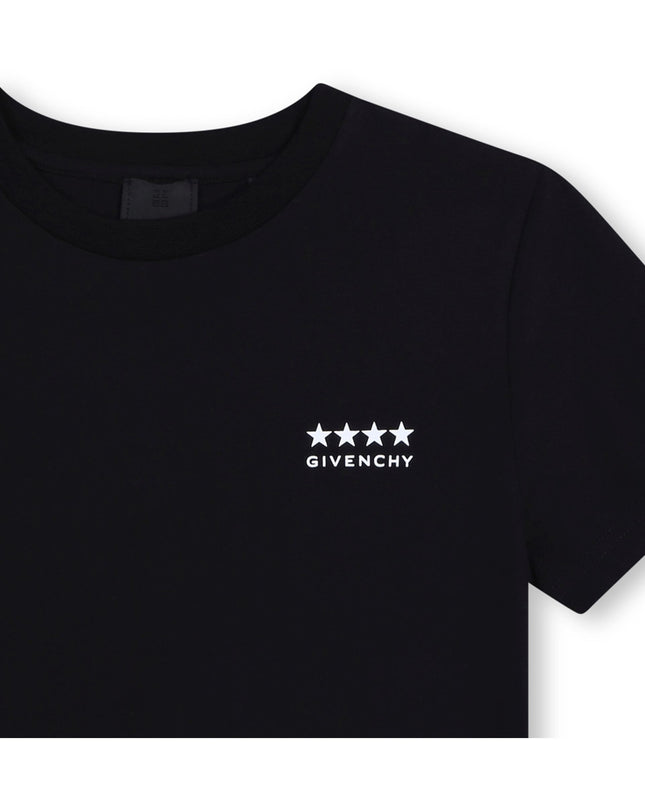 Kids Atelier-Givenchy-Black Short Sleeves T-Shirt