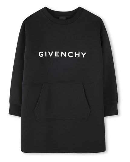 Kids Atelier-Givenchy-Black Long Sleeved Dress