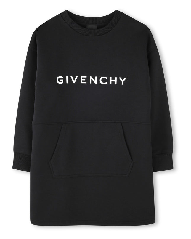 Kids Atelier-Givenchy-Black Long Sleeved Dress