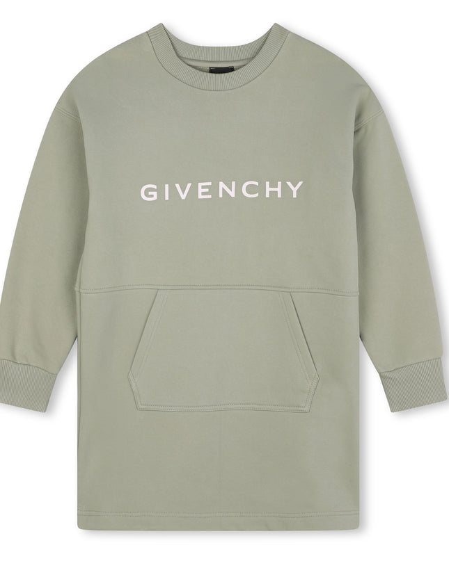 Kids Atelier-Givenhy-Lime Long Sleeved Dress