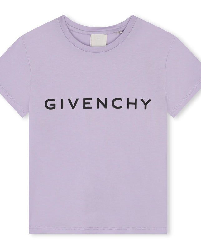 Kids Atelier-Givenchy-Lilac Short Sleeves T-Shirt
