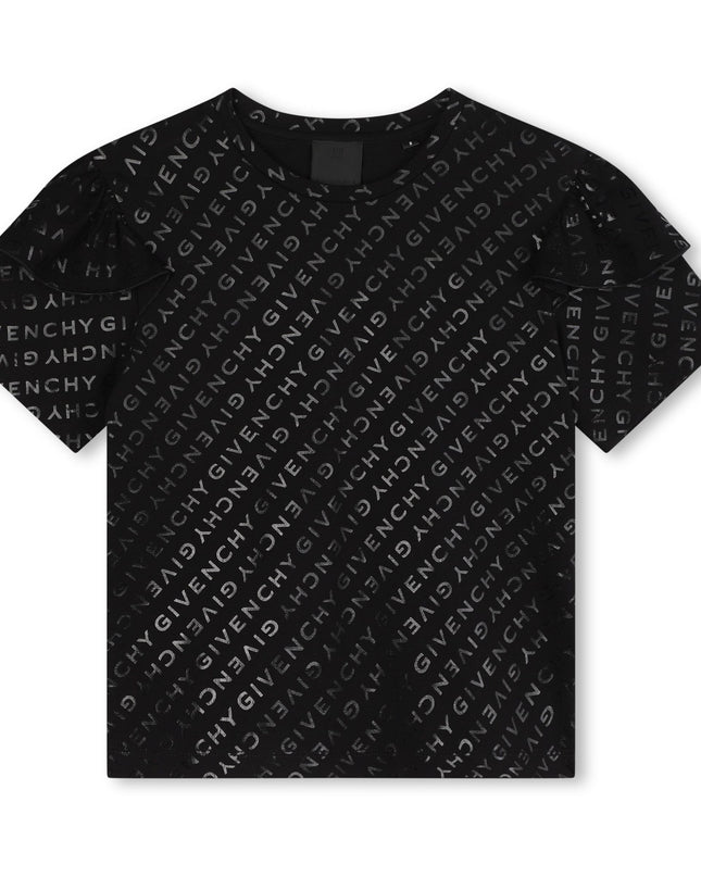 Kids Atelier-Givenchy- Kids logo print Organic Cotton T-Shirt. 