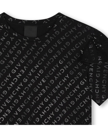 Kids Atelier-Givenchy- Kids logo print Organic Cotton T-Shirt. 